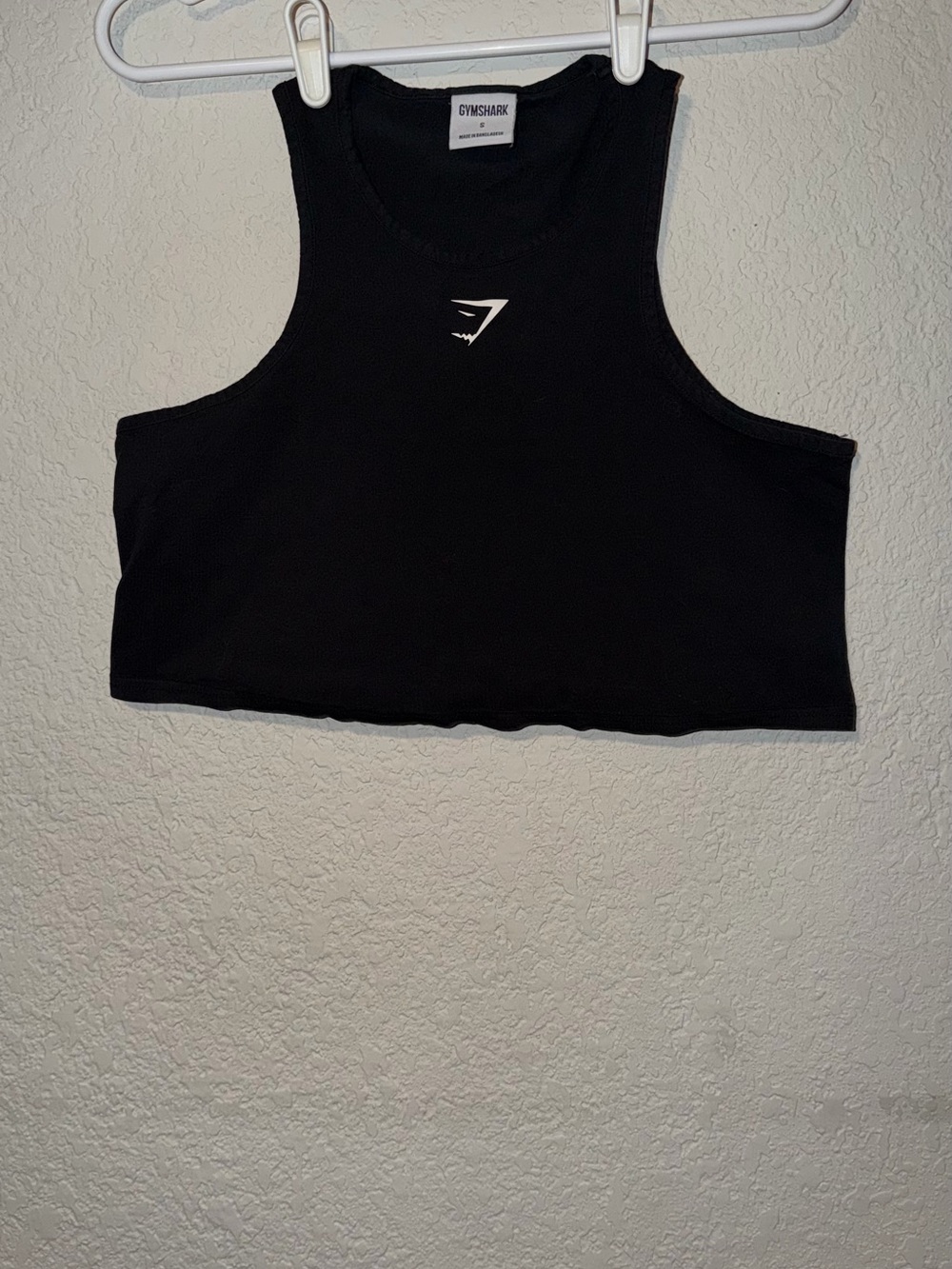 Gymshark Black Cropped Racerback Tank